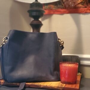 Portland Leather Midnight Triangle Bag